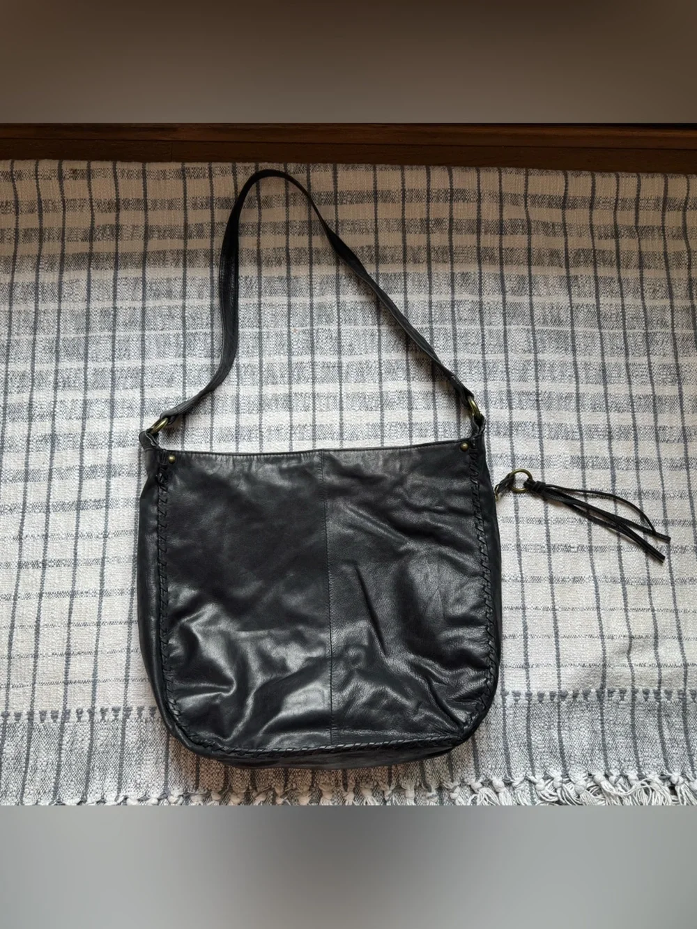 Hobo Black Leather Slouchy Purse